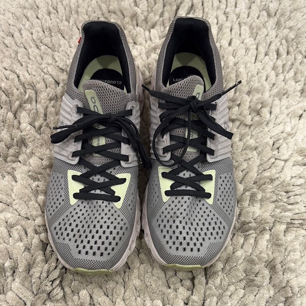 ON Running Gray and Black Athletic Shoes